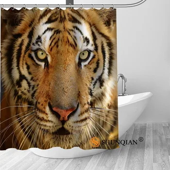 

New Tiger Animals Shower Curtain Bathroom Decorations For Home Waterproof Fabric Curtain Shower Bath Curtain A18.1.3