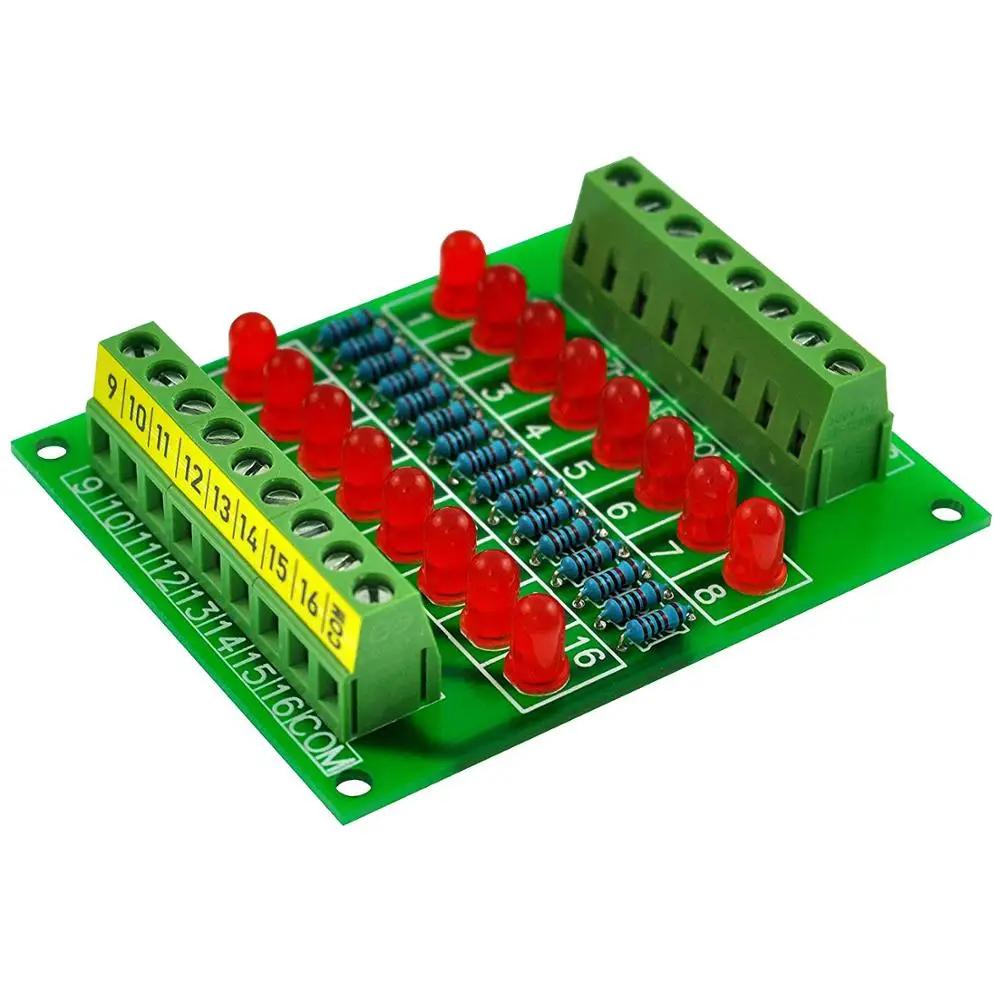 

CZH-LABS 16 LEDs Indicator Light Board, Support 5~50VDC Common Positive/Negative