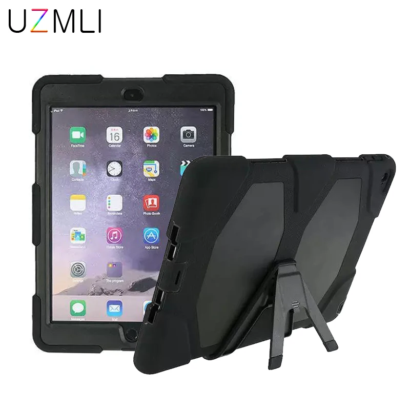 Жесткий прочный военный ударопрочный грязезащитный чехол-подставка с защитой экрана для iPad air2/iPad 6 9,"+ подарки