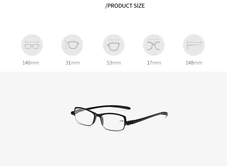 VCKA Модные женские и мужские очки для чтения TR90 ультралегкие ретро очки из смолы с прозрачными линзами женские и мужские складные очки для дальнозоркости