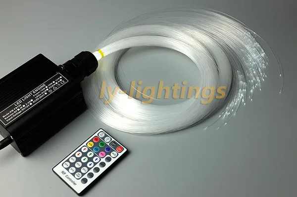 Mini fiber optic light kit optical fiber celing light RGB+W 16W led light source+