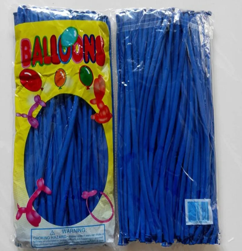 100 шт./лот, голубые цветные латексные длинные воздушные шары, украшения для свадьбы, дня рождения, детские игрушки