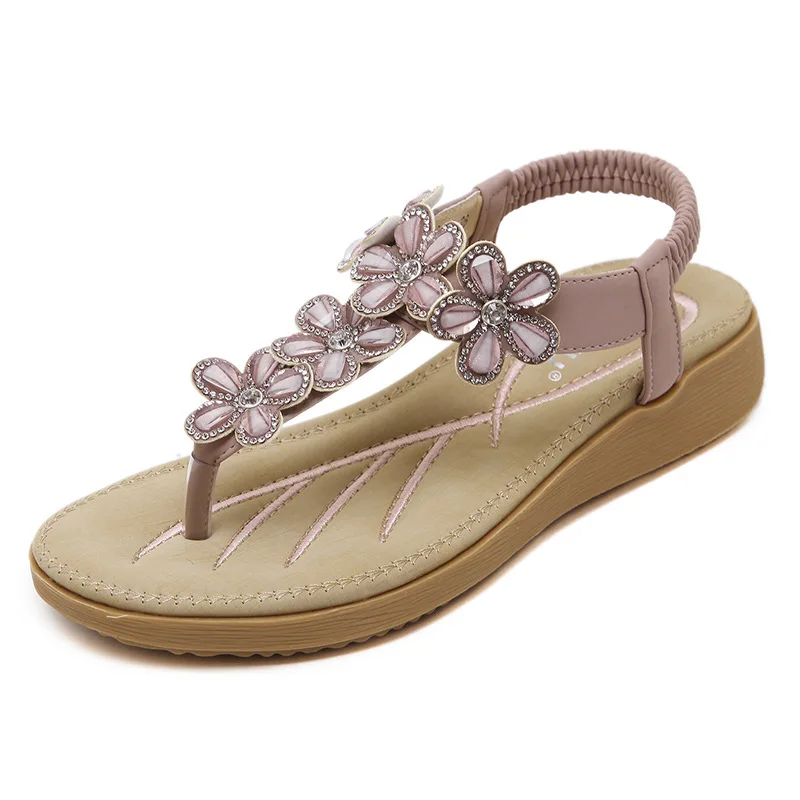

Bohemia Style Women Flat Sandals Fashion Ladies Platform Sandals PU Beach Hi-Q Female Shoes Summer SANDL-15