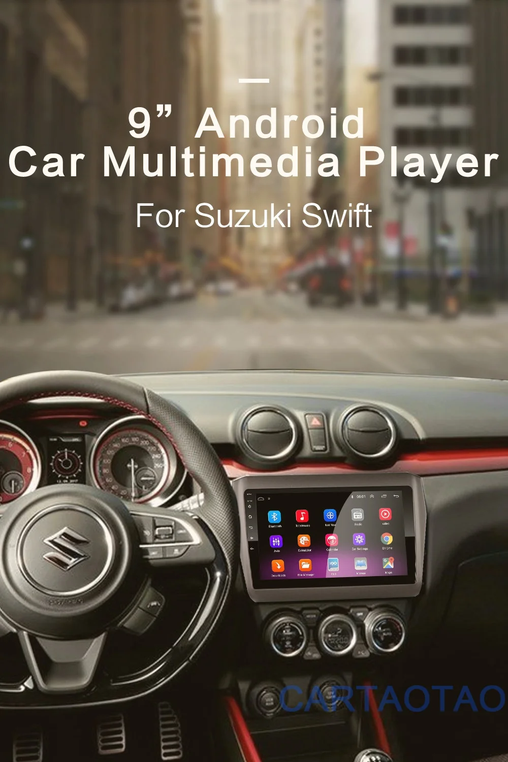 2G+ 32G " 2din Android 8,1 GO автомобильный dvd-плеер для Suzuki Swift автомобильный Радио gps навигация wifi BT плеер