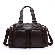 Новое поступление, кожаные дорожные сумки для мужчин, большая вместительность, портативные мужские сумки через плечо, мужские сумки, винтажные дорожные сумки
