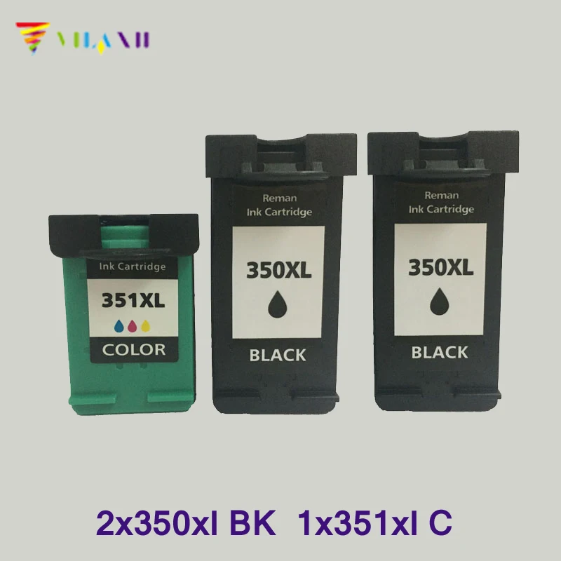 Совместимый картридж Vilaxh для HP 350 351 xl Photosmart C4480 C4280 C4580 C5280 Officejet J5780 J5730 | Компьютеры