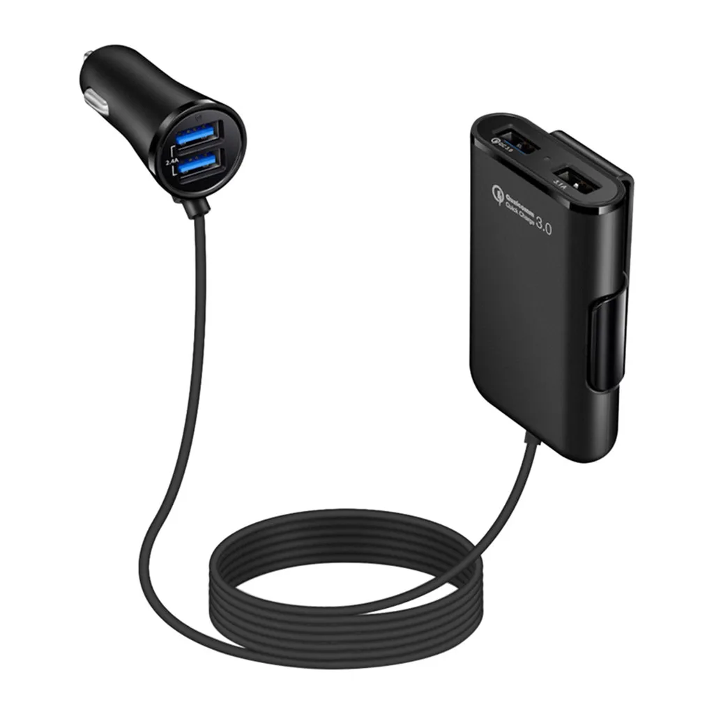 

Universal 4 Port USB Car Charger Adapter Quick charge QC 3.0 With Extending USB HUB Premium smart circuitry For Phone Tablet