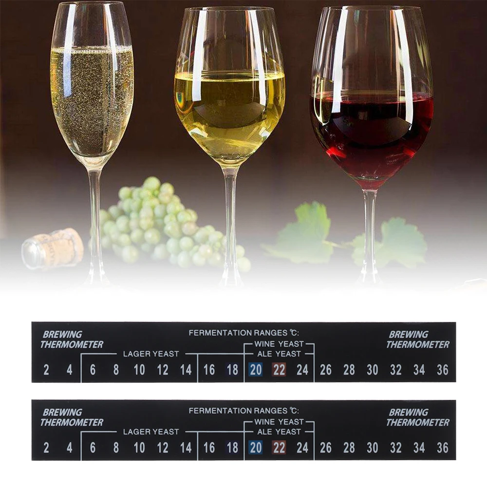 

Black 2C TO 36C Digital Fermenter Brew Thermometer Sticker Wine Spirits Useful Beer Adhesives Strip Fermentation Bar Tools