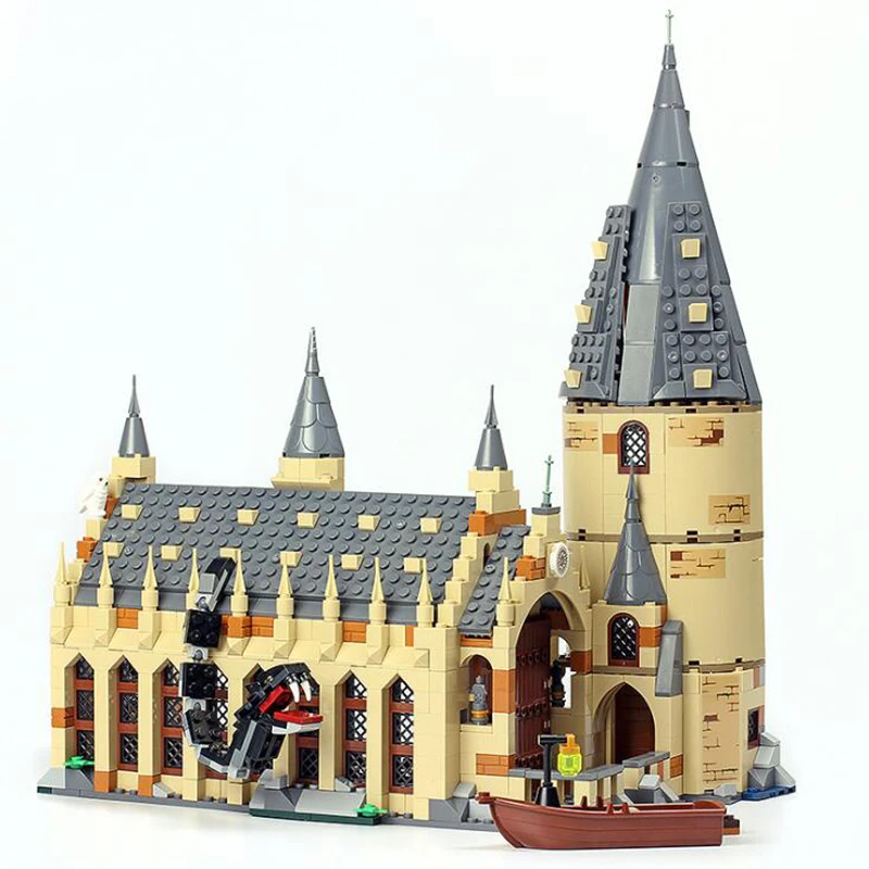 

16052 Street view series Harri Potter Hogwarts Great Hall Building Blocks Brick Educational Toys Compatible LegINGlys 75954