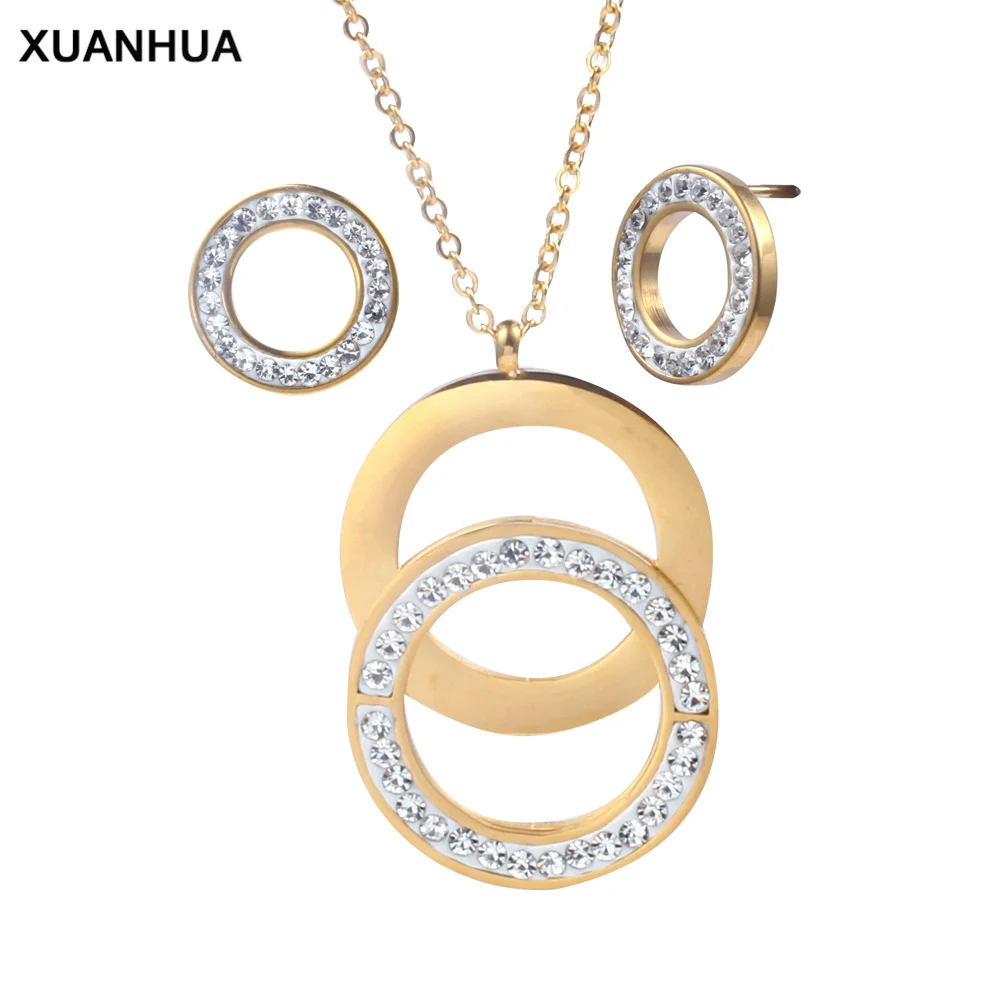 Ювелирные наборы XUANHUA из нержавеющей стали для женщин модные ювелирные