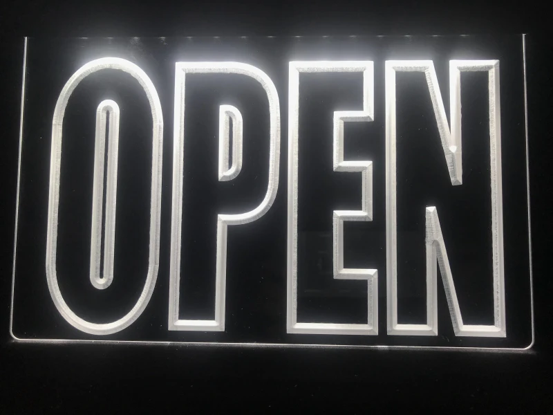 I097 открытый магазин дисплей Кафе Бизнес светодиодный неоновый свет знак