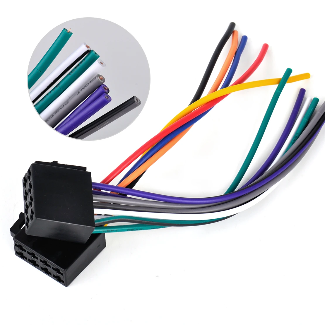 Universal ISO Wire Harness Female Adapter Connector Cable for Car Stereo System For VW Golf Beetle Audi A3 A4 A5 Mazda3 Hyunda