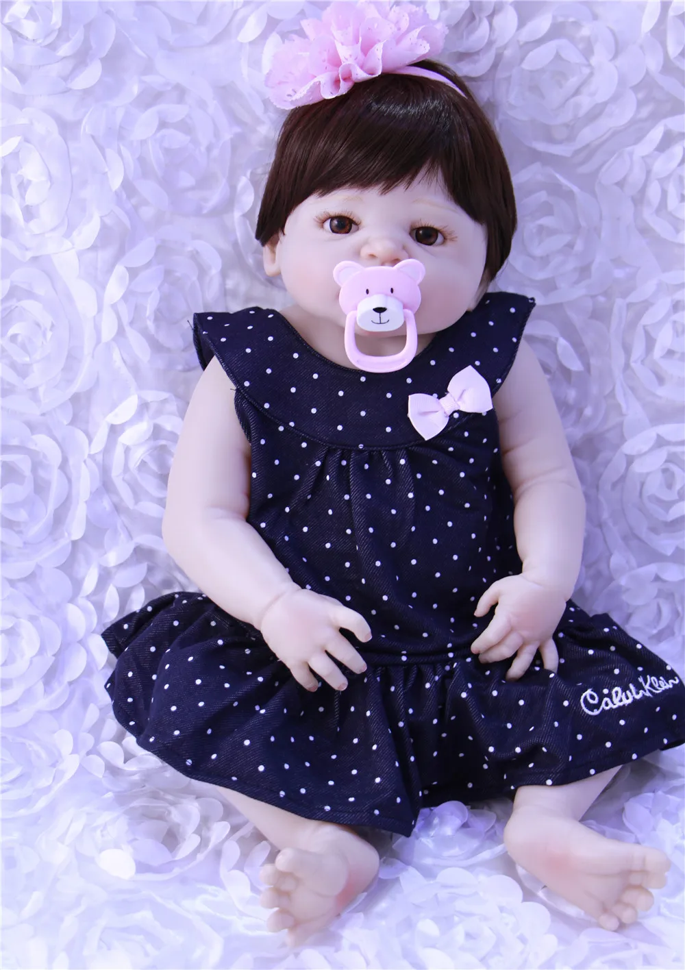 

22 inch 55 cm full Silicone Reborn Dolls Handmade Realistic Baby bebe-reborn Dolls toys for girls Gift Maternity Training Doll