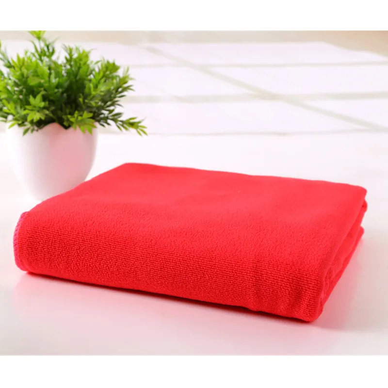 10Pcs/lot Practical Absorbent Fast Drying Red Bath Towel Soft