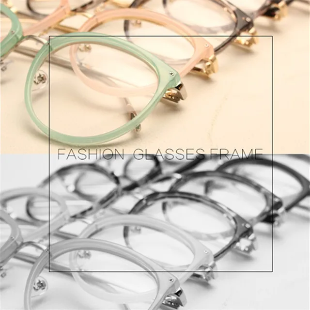 Optical Glasses Transparent Lens Eyeglasses Frame For Women Metal Spectacles Design 4