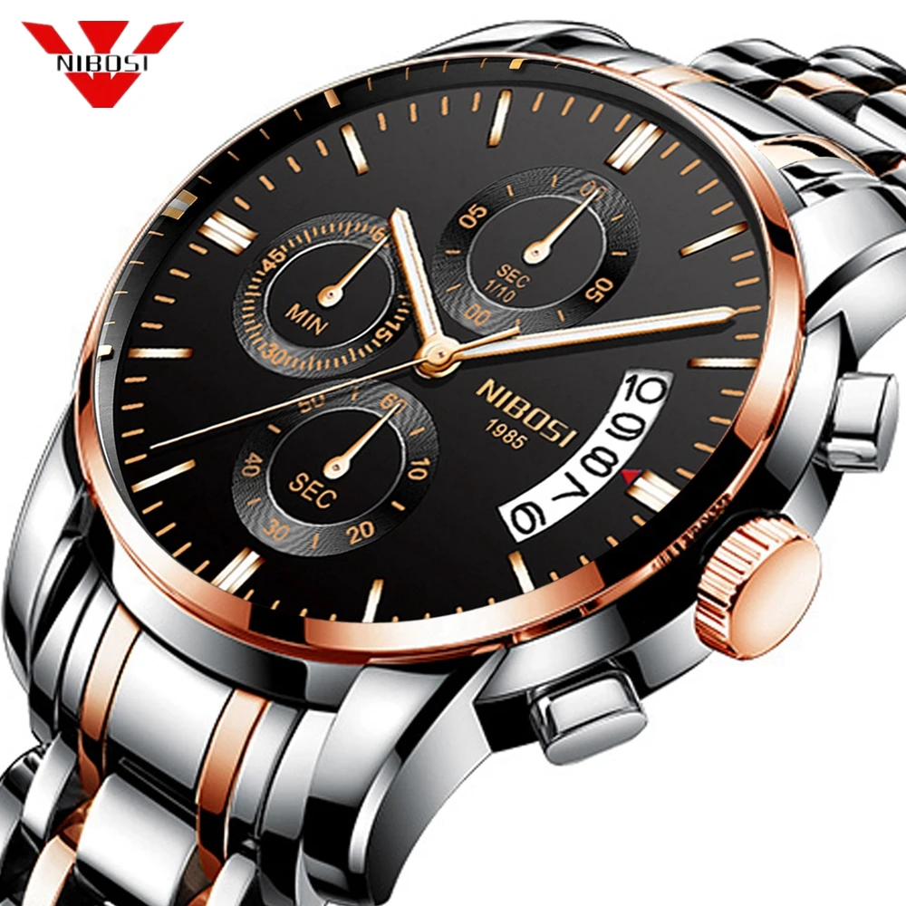 NIBOSI 2019 New Watch Men Military Sport Quartz Clock Mens Watches Top Brand Luxury Waterproof Wrist Watch Relogio Masculino