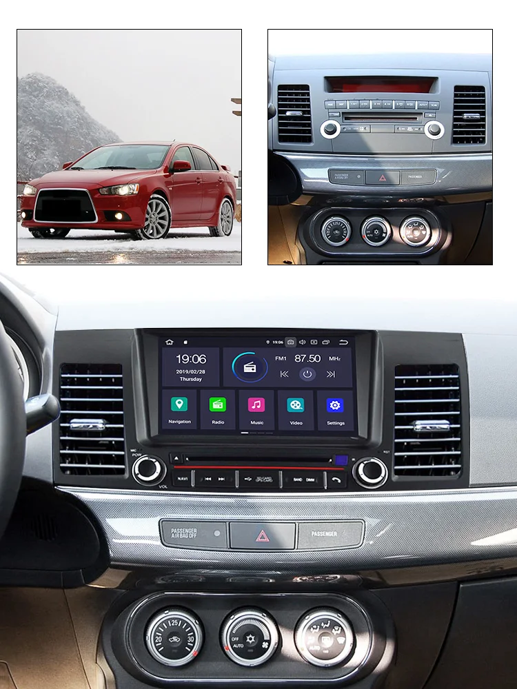 Clearance Android 9.0 8"2din car gps navigation radio cassette player for Mitsubishi Lancer EX EVO Lancer 10 2006-2016 WiFi BT USB navi 12