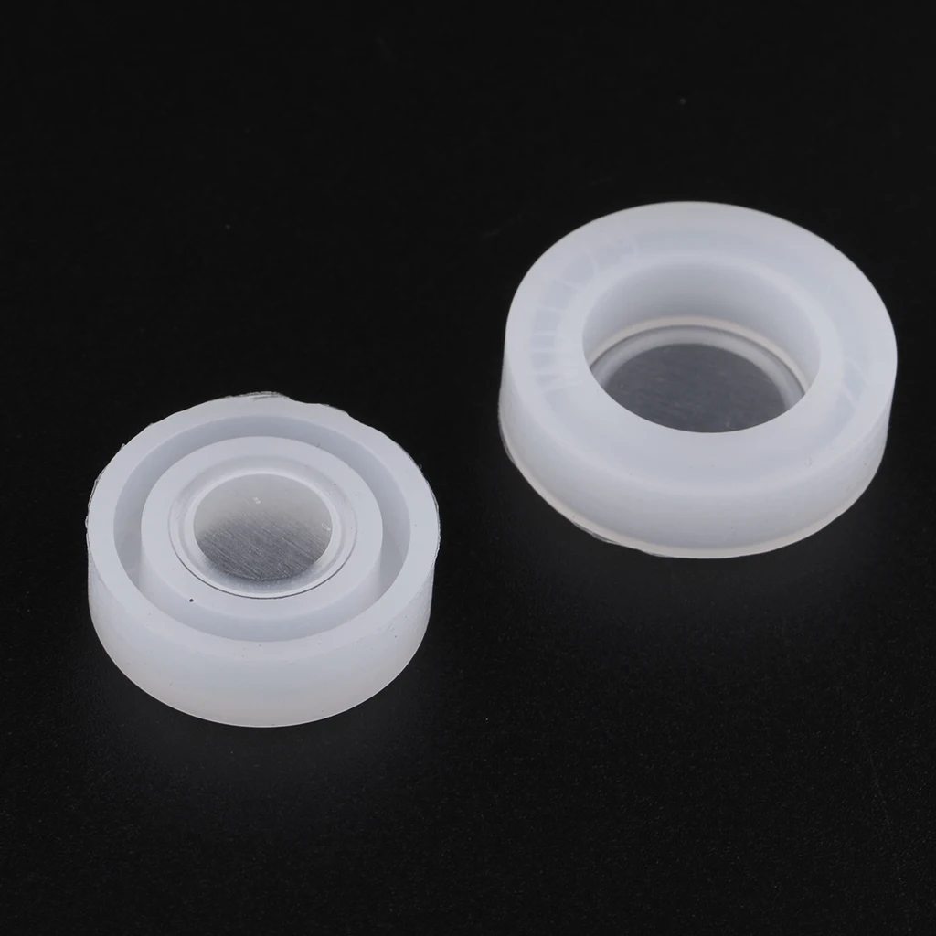 Reusable 7 Pieces Assorted Size Silicone Diy Cambered Flat Ring Mold Resin Jewelry Making Mould Tools Easy To Use And Clean 
