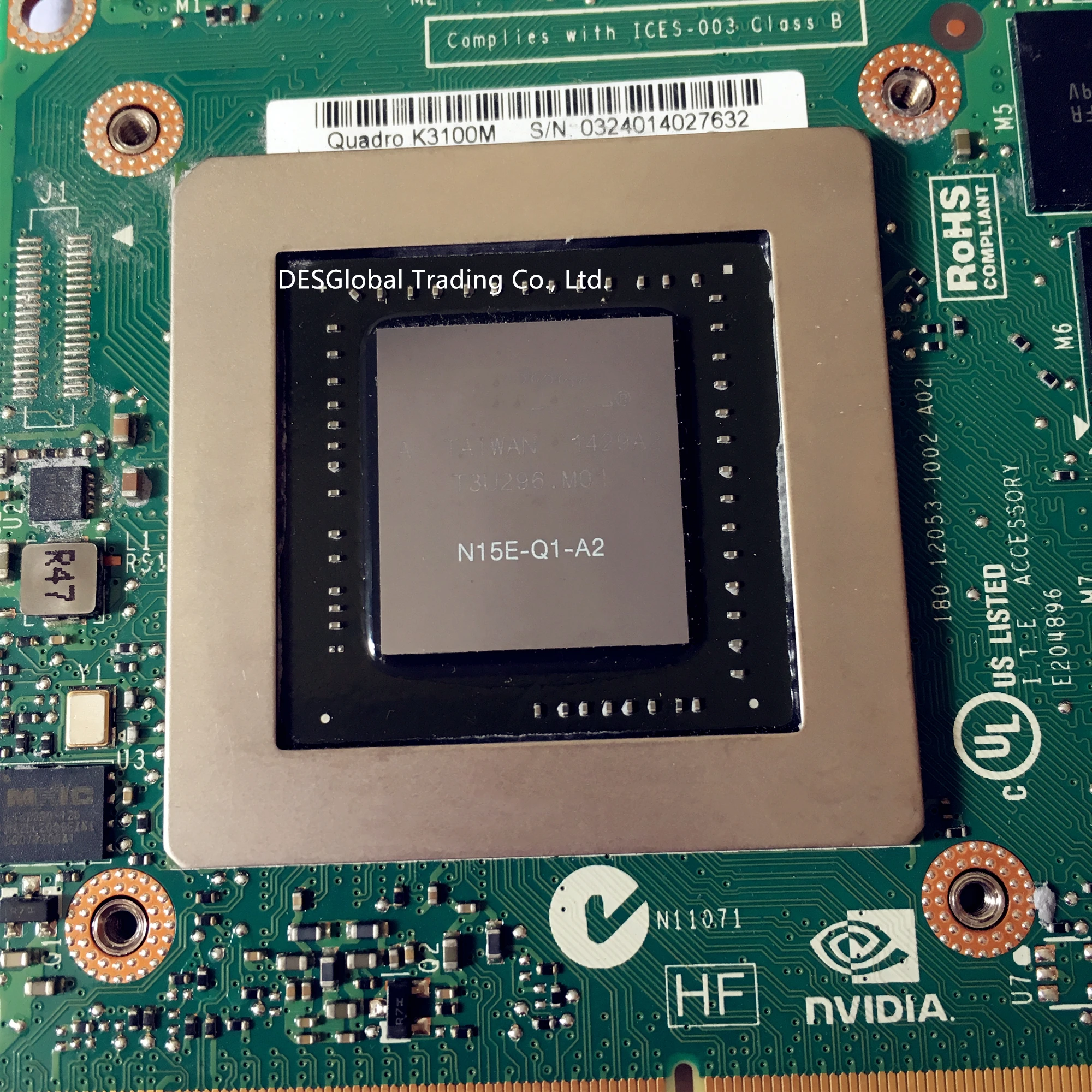  Brand New K3100M K3100 Graphic Video Card 4GB N15E-Q1-A2 For DELL M6700 M6800/M6600 HP 8740W 8760W 