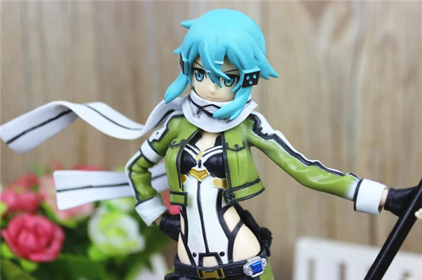 Аниме Sword Art Online 2 Sinon Asada Shino Sao 2 ПВХ фигурка игрушки 20 см, Sword Art Online II Asada Shino фигурка игрушки