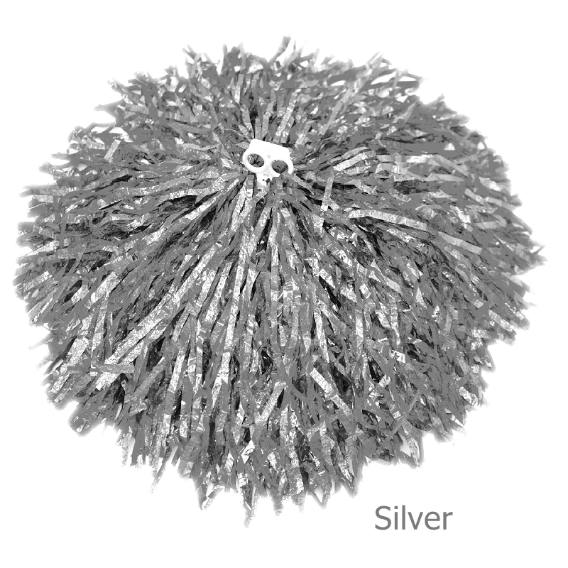 1 قطع التشجيع بوم بومس ل كرة السلة مباراة الكريات المشجع التشجيع التشجيع pompom معدني الفضة