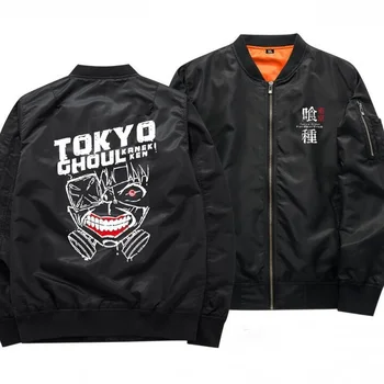 

Winter Mens Anime Tokyo Ghoul Bomber Jacket Kaneki Ken Baseball Jackets Spring cosplay coat Unisex thick Outerwear windbreaker
