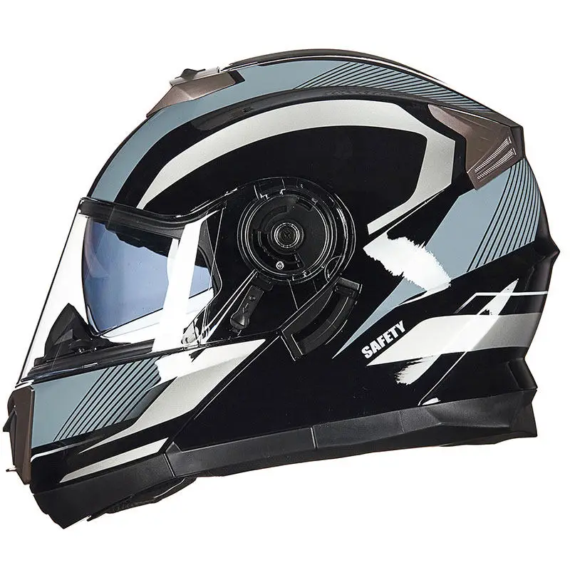 GXT мужские moto rcycle флип-ап шлемы мото двойной козырек шлем мото rbike casco moto capacetes de moto ciclista шапки шлемы - Цвет: 7