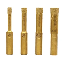 4Pcs/Set Dry Diamond Drill Bits For Porcelain Granite Tile Glass Ceramics Marble 6Mm-12Mm 4Pcs/Set Dry Diamond Drill Bits For Porcelain Granite Tile Glass Ceramics Marble 6Mm-12Mm