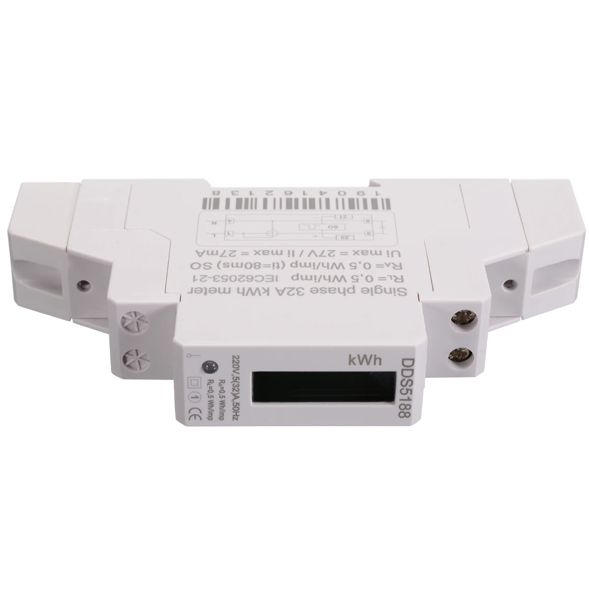 1pc High-quality Digital Display DDS5188 LED AC Meter Electric Meter KWH LCD 5 (32)A With S0 Port For DIN Rail