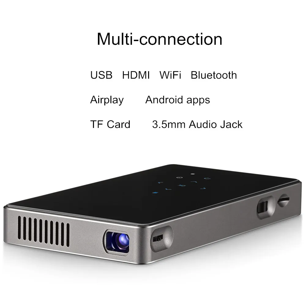 WZATCO CT50S Mini Portable Smart Home Theater Pocket Android 7.1.2 OS Wifi Mini HD LED Projector Fo - 32851511312