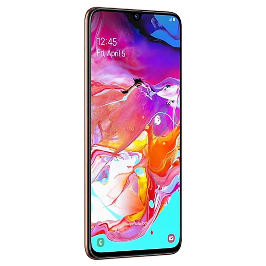 Samsung Galaxy A70 A7050, две sim-карты, четыре ядра, 6,7 дюймов, 4 камеры, 6 ГБ/8 ГБ ram, 128 ГБ rom, мобильный телефон Snapdragon 675, NFC