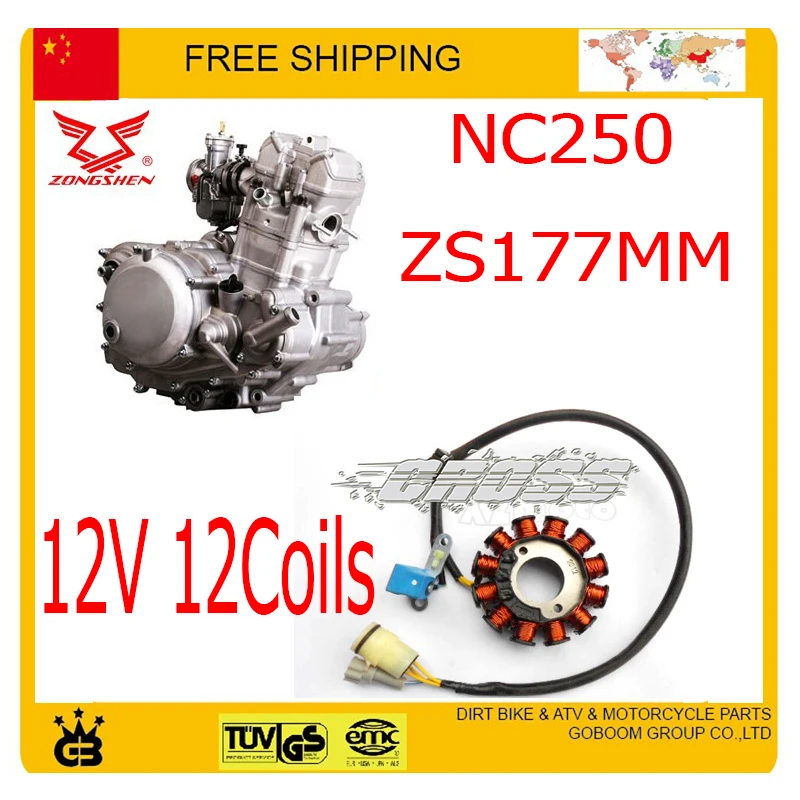 ZONGSHEN NC250 250cc участвуя в статор Магнето катушка 12В 12coils xmotos Кайо бфб грязь велосипед ямы аксессуары бесплатная доставка ZONGSHEN NC250 250cc участвуя в статор Магнето катушка 12В 12coils xmotos Кайо бфб грязь велосипед ямы аксессуары бесплатная доставка