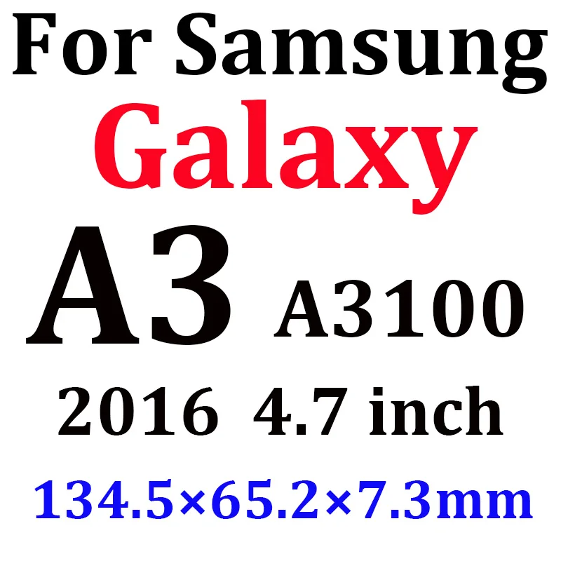 2.5D абсолютная новинка! Премиум закаленное Стекло для samsung Galaxy S6 J1 J2 J3 J5 J7 A3 A5 A7 Экран защитная пленка - Цвет: For A3 2016 A310F