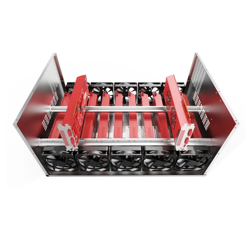 Open Air Mining Frame Rig Graphics Case GPU ATX Fit 6/8 Graphics Card Ethereum ETH ETC ZEC XMR Magnalium Alloy 12cm Fans Open Air Mining Frame Rig Graphics Case GPU ATX Fit 6/8 Graphics Card Ethereum ETH ETC ZEC XMR Magnalium Alloy 12cm Fans