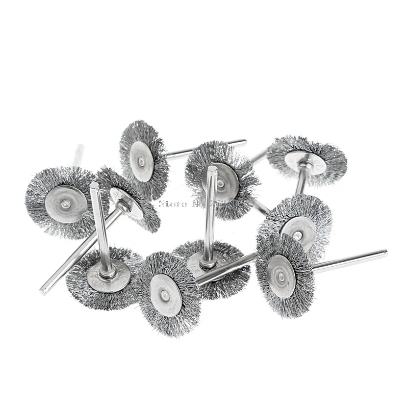 10Pcs Steel Wire Wheel Brushes Cup Rust Rotary Electric Tool Engraver Abrasive B119