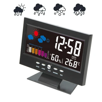 

1PCS LCD Temperature Humidity Meter Clock Thermometer Hygrometer Calendar Temperature Trend Alarm Comfort Level Weather Station