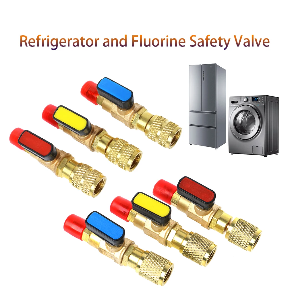 1/" Папа до 1/4" Женский SAE прямой шаровой клапан AC Зарядка для R22 хладагента#0604