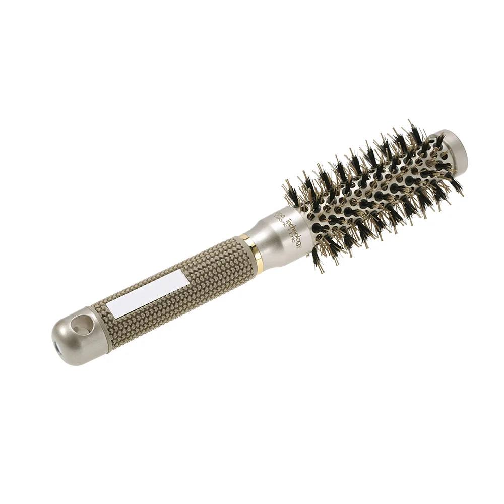 45mm Ceramic Ionic Round Bristle Comb Hair Roll Brush Nano Thermal Nylon Rubber Handle Hair Curling Styling Comb