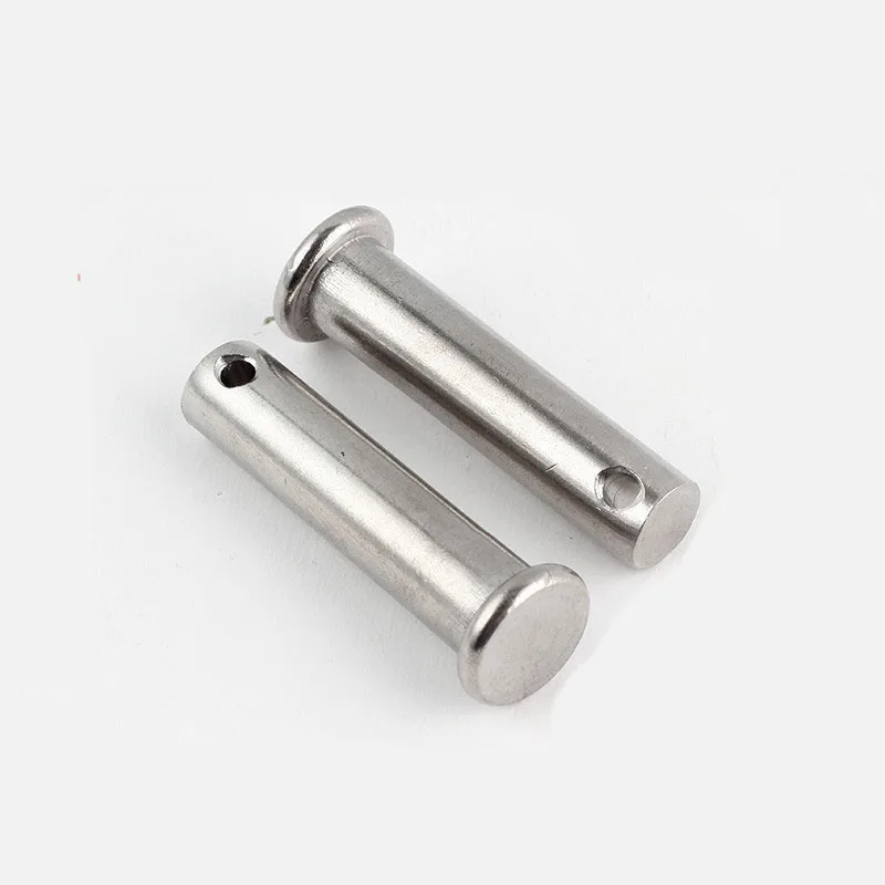 20Pcs M14 Shaft Flat Head With Hole Pin Bolt Pin Cylindrical Pins Locating Pins Stainless Steel