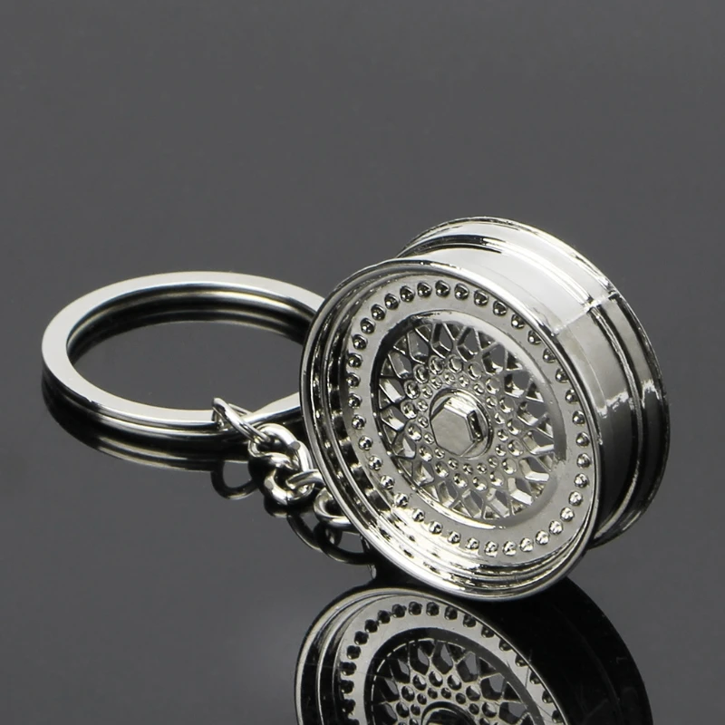 

Wheel Rim Keychain Hot Sale Creative Car Part Accessories Car Model Keyring Key Chain Ring Keyfob Keyring