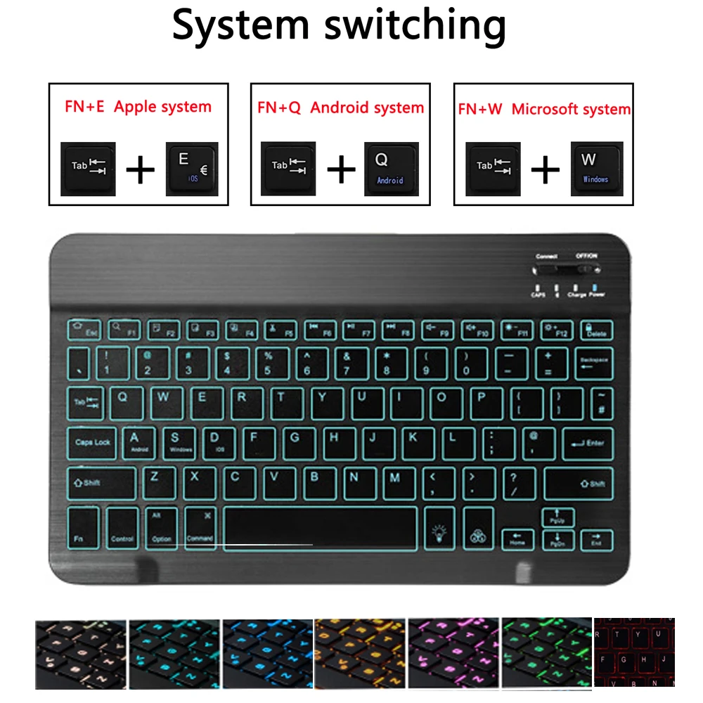  Backlit Keyboard Case for Samsung Galaxy Tab S5e 10.5 Case T720 T725 SM-T720 Cover Removable Blueto