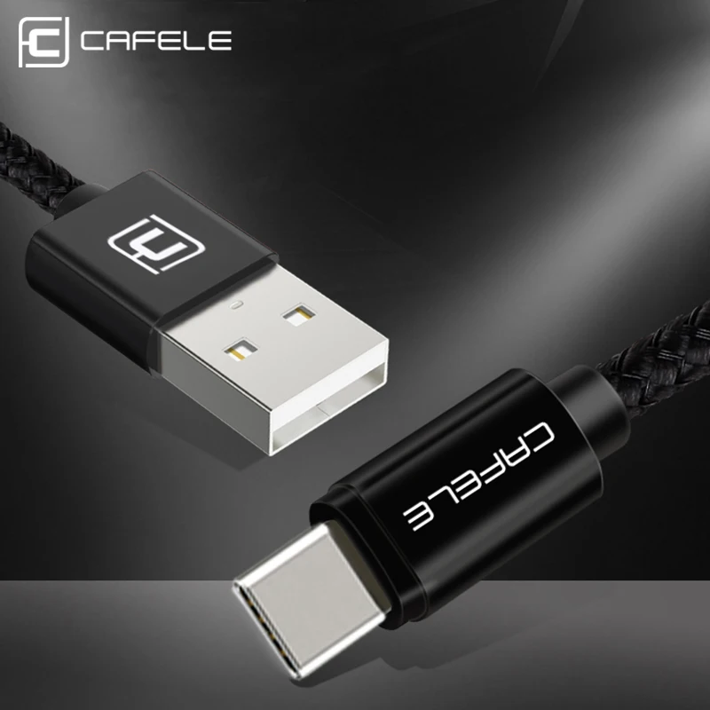 

Cafele QC3.0 Type C Cable Fast Charging USB Type-C For huawei Xiaomi 6 Samsung S8 OnePlus 5 Data sync Type C Cable