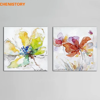

No Framed Colorful Floral Painting Modern Abstract Handpainted Oil Painting Home Wall Decor For Living Room Wall Art Picture