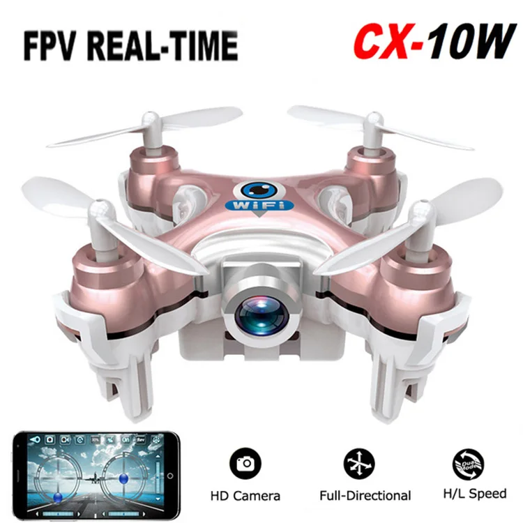 Cheerson CX-10W CX 10 W Радиоуправляемый Дрон Радиоуправляемый квадрокоптер RC Quadcopter нано Дрон с Wi-Fi с Камера 720 P FPV 6 осевой гиростабилизированный мини скоростной Дрон