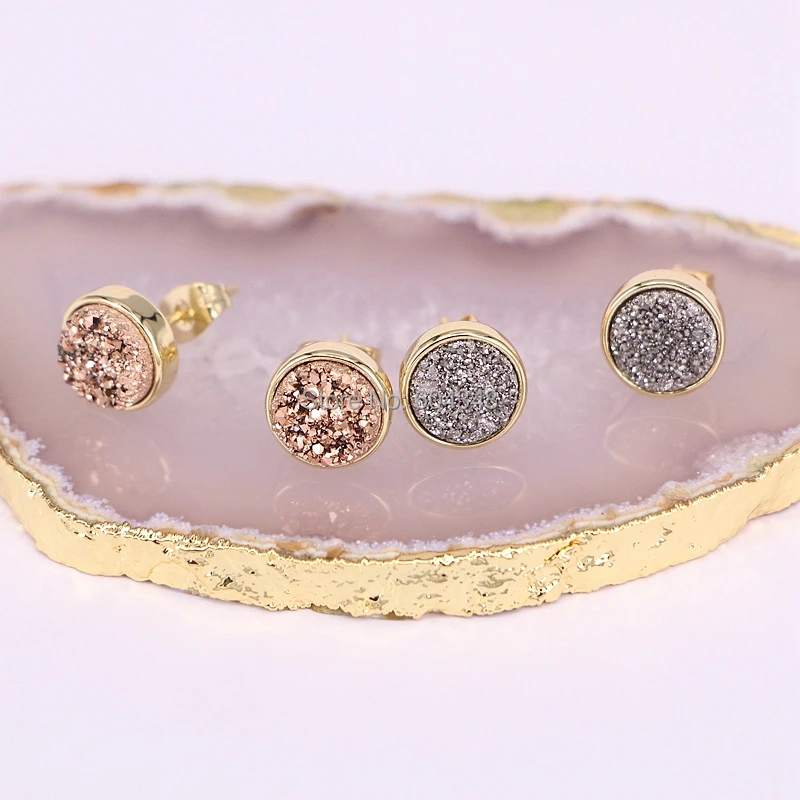 5 пар серьги гвоздики из натурального титана 10 мм|earring studs earrings|fashion stud earringsstud earrings |