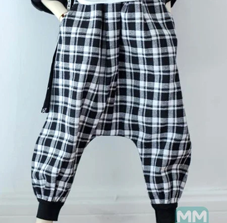 JPS---015--C Одежда для куклы, подходит 65-72 см, BJD uncle, модные зеленые клетчатые шаровары - Цвет: JPS---015--C