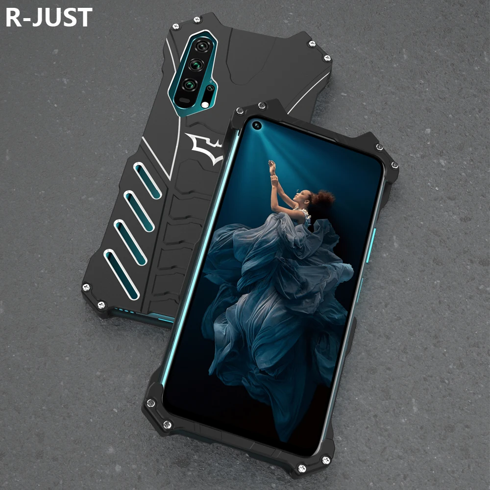 

R-JUST for Huawei Honor 20 Pro Cover Case Luxury Slim Hard Metal Aluminum Alloy Armor Protec Back Cover Phone Case for Honor 20