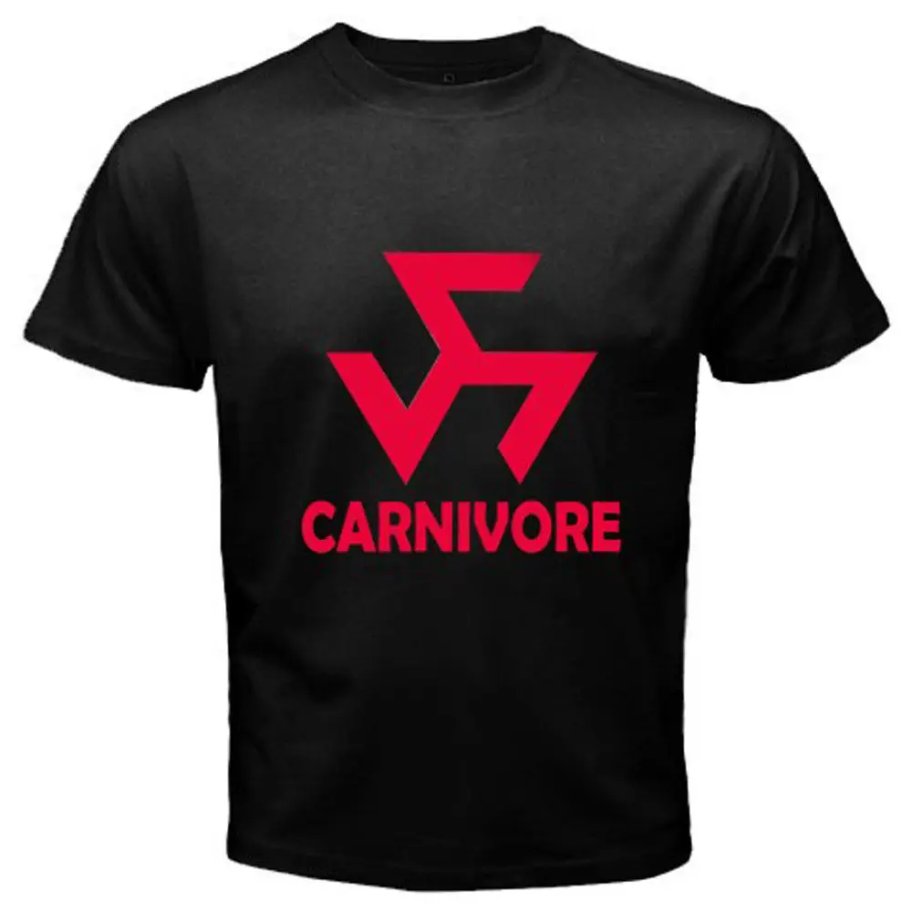 New CARNIVORE Trash Metal Rock Band Logo Men's Black T-Shirt Size S To 3XL Fashion T Shirt Men Clothing O-Neck Tops Tee Shirts