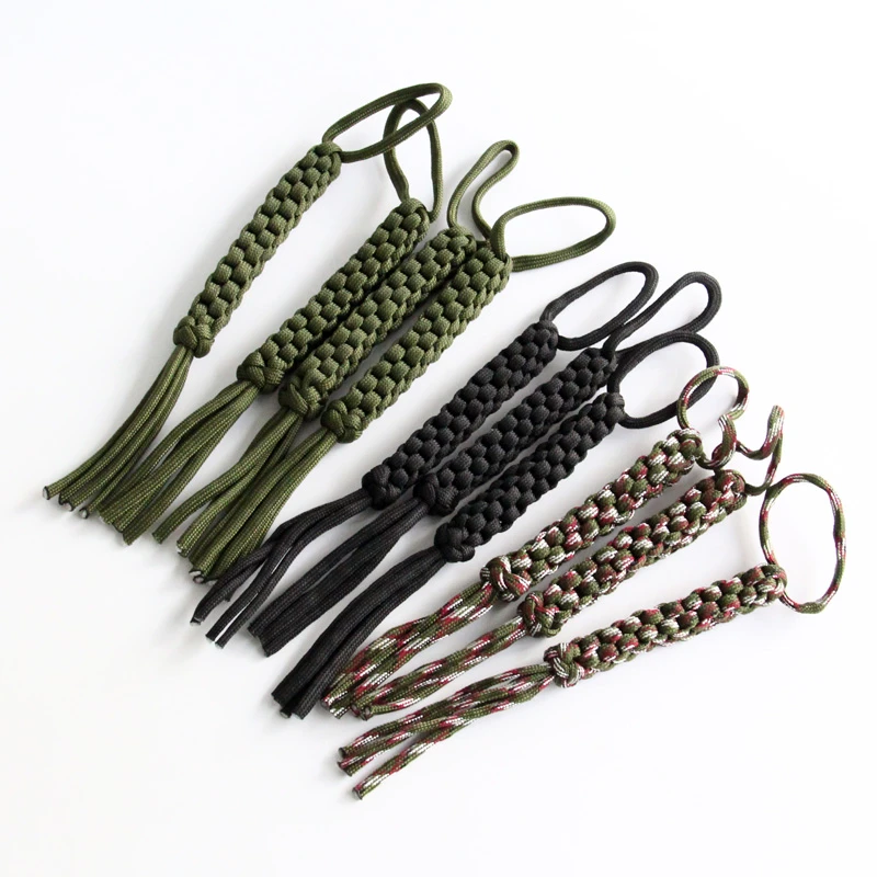10PCS Knife Lanyard Paracord Gear Trave Kits 550 Parachute Cord Chain