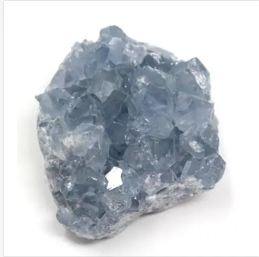 1 Madagascar Celestite Crystal Druzy Cluster Небесно Голубой геодезический Минерал (8 12 унций)|Камни| |